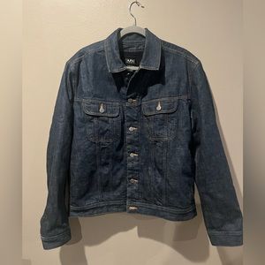 A.P.C. Flynn Denim Faux Shearling Lined Jacket, No Signs Of Use - XL
